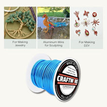 Load image into Gallery viewer, Craftwire USA: 8 Gauge - Premium Aluminum Wire for Wreath Making, Jewelry Making, Floral Projects - Versatile Wire for Creative Crafts (Choose 10 Different Colors)