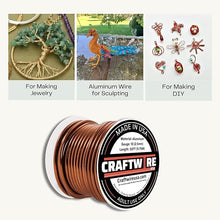 Load image into Gallery viewer, Craftwire USA: 10 Gauge - Premium Aluminum Wire for Wreath Making, Jewelry Making, Floral Projects - Versatile Wire for Creative Crafts (Choose 10 Different Colors)
