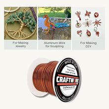 Load image into Gallery viewer, Craftwire USA: 8 Gauge - Premium Aluminum Wire for Wreath Making, Jewelry Making, Floral Projects - Versatile Wire for Creative Crafts (Choose 10 Different Colors)