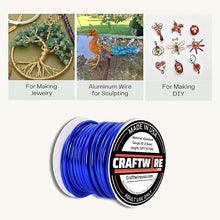 Load image into Gallery viewer, Craftwire USA: 10 Gauge - Premium Aluminum Wire for Wreath Making, Jewelry Making, Floral Projects - Versatile Wire for Creative Crafts (Choose 10 Different Colors)