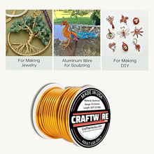 Load image into Gallery viewer, Craftwire USA: 10 Gauge - Premium Aluminum Wire for Wreath Making, Jewelry Making, Floral Projects - Versatile Wire for Creative Crafts (Choose 10 Different Colors)