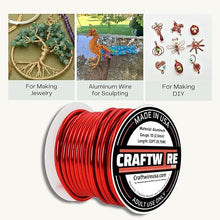 Load image into Gallery viewer, Craftwire USA: 10 Gauge - Premium Aluminum Wire for Wreath Making, Jewelry Making, Floral Projects - Versatile Wire for Creative Crafts (Choose 10 Different Colors)