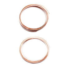 Load image into Gallery viewer, Assorted Solid Bare Copper Wire Half Round, Bright, Dead Soft 10 FT, Choose from 12, 14, 16, 18 Gauge