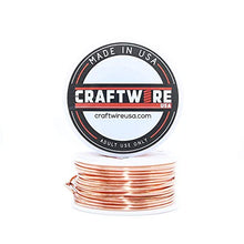 Load image into Gallery viewer, Solid Bare Copper Wire Round Selection, Bright, Dead Soft, Choose from 25 to 100 Feet, 10 to 30 Gauge