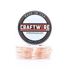 Load image into Gallery viewer, Solid Bare Copper Wire Round, Bright, Dead Soft & Half Hard 5 OZ, Choose from 12, 14, 16, 18, 20, 22, 24, 26, 28, 30 Gauge
