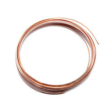 Load image into Gallery viewer, Assorted Solid Bare Copper Wire Half Round, Bright, Dead Soft 10 FT, Choose from 12, 14, 16, 18 Gauge