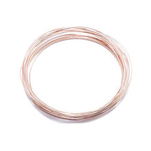 Load image into Gallery viewer, Solid Bare Copper Wire Round Selection, Bright, Dead Soft or Half Hard 5 Feet, Choose from 10 to 30 Gauge