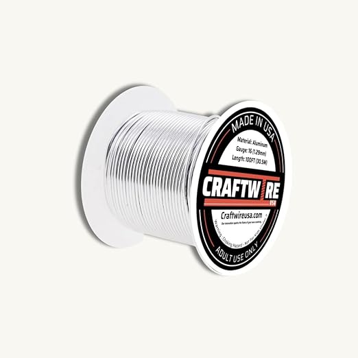 Craftwire USA: 16 Gauge - Premium Aluminum Wire for Wreath Making, Jewelry Making, Floral Projects - Versatile Wire for Creative Crafts (Choose 10 Different Colors)