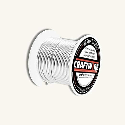 Craftwire USA: 14 Gauge - Premium Aluminum Wire for Wreath Making, Jewelry Making, Floral Projects - Versatile Wire for Creative Crafts (Choose 10 Different Colors)