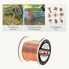 Load image into Gallery viewer, Craftwire USA: 14 Gauge - Premium Aluminum Wire for Wreath Making, Jewelry Making, Floral Projects - Versatile Wire for Creative Crafts (Choose 10 Different Colors)

