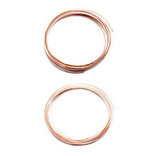Load image into Gallery viewer, Assorted Solid Bare Copper Wire Half Round, Bright, Dead Soft 10 FT, Choose from 12, 14, 16, 18 Gauge
