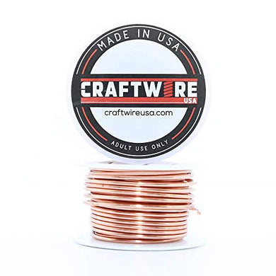 18 Gauge, 999 Pure Copper Wire (Round) Dead Soft CDA 110 Made in USA - 100ft by Craft Wire