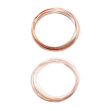 Load image into Gallery viewer, Assorted Solid Bare Copper Wire Half Round, Bright, Half Hard 10 FT, Choose from 12, 14, 16, 18 Gauge

