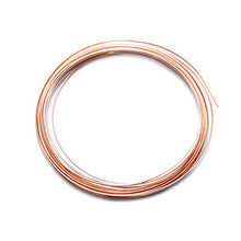 Load image into Gallery viewer, Solid Bare Copper Wire Half Round, Bright, Dead Soft &amp; Half Hard 5 FT, Choose from 12, 14, 16, 18 Gauge
