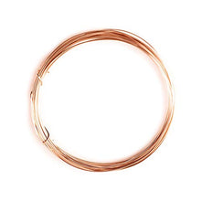 Load image into Gallery viewer, Solid Bare Copper Wire Round, Bright, Dead Soft &amp; Half Hard 10 Feet, Choose from 10, 12, 14, 16, 18, 20, 22, 24, 26, 28, 30 Gauge
