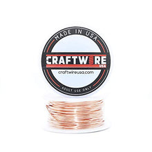 Load image into Gallery viewer, Solid Bare Copper Wire Round Selection, Bright, Dead Soft, Choose from 25 to 100 Feet, 10 to 30 Gauge
