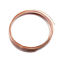 Load image into Gallery viewer, Assorted Solid Bare Copper Wire Half Round, Bright, Half Hard 10 FT, Choose from 12, 14, 16, 18 Gauge
