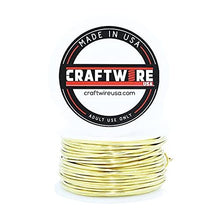 Load image into Gallery viewer, Yellow Brass Solid Bare Metal Wire Round, Bright, Dead Soft, 1 LB, Choose from 12, 14, 16, 18, 20, 22, 24, 26 Gauge
