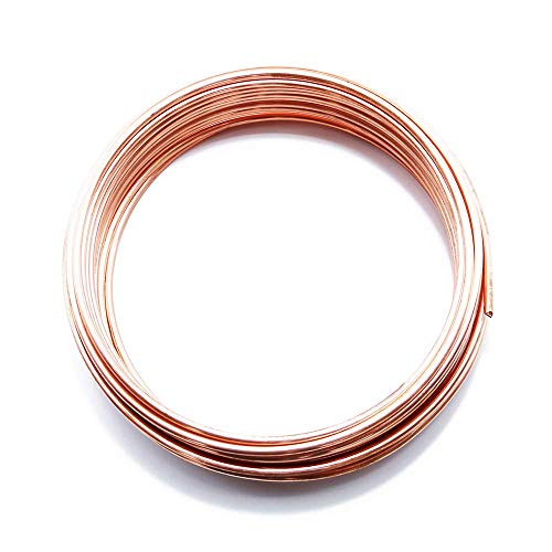 Solid Bare Copper Wire Round Selection, Bright, Dead Soft, Choose from 25 to 100 Feet, 10 to 30 Gauge