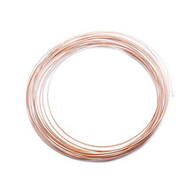 Load image into Gallery viewer, Solid Bare Copper Wire Half Round, Bright, Dead Soft &amp; Half Hard 25 FT, Choose from 12, 14, 16, 18 Gauge
