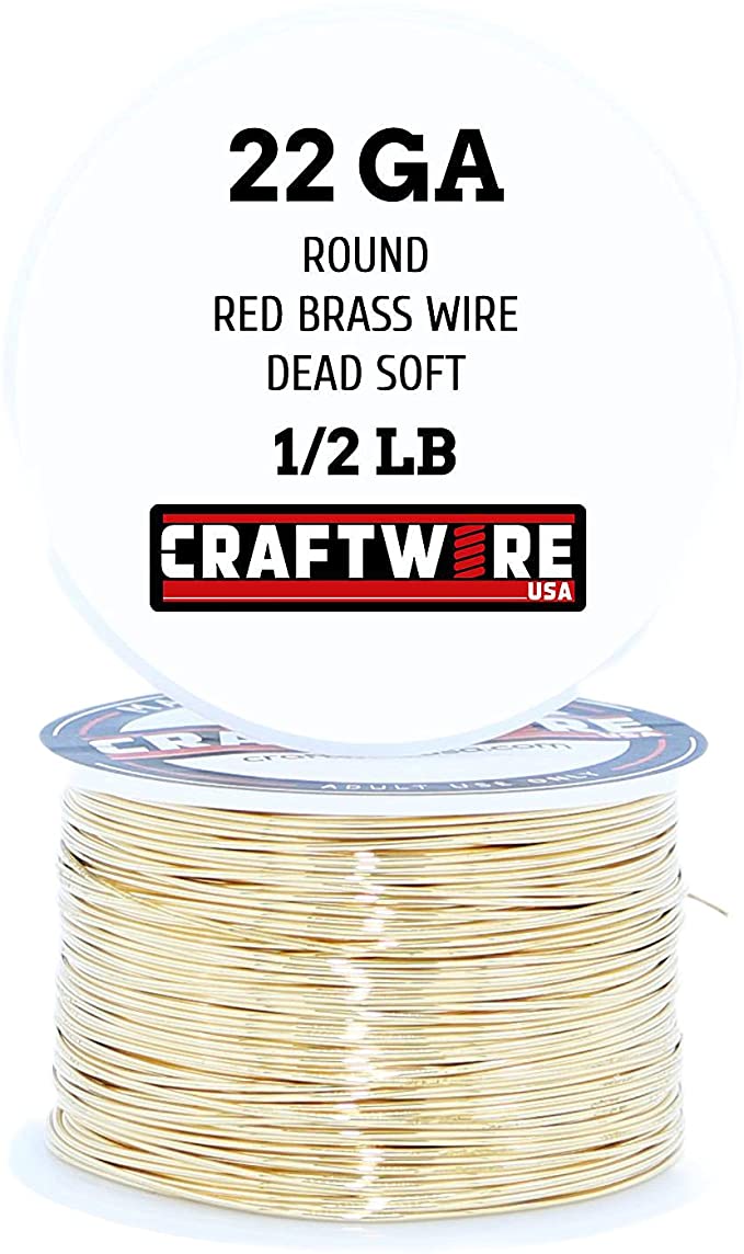 Craftwire USA Solid Bare Copper Wire Round,Bright,Dead Soft,1/2 LB 10 Gauge  (Choose 10 to 30 ga.) 10 GA Dead Soft - 1/2 LB Copper Dead Soft