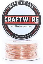 Load image into Gallery viewer, Solid Bare Copper Wire Round, Bright, Dead Soft &amp; Half Hard 50 Feet, Choose from 10 to 30 Gauge
