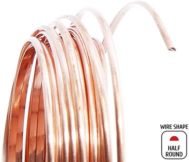 12 Gauge, 99.9% Pure Copper Wire (Round) Dead Soft CDA #110 Made in USA - 1  Ounce (3FT) by CRAFT WIRE