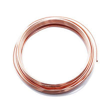Load image into Gallery viewer, Solid Bare Copper Wire Round, Bright, Dead Soft &amp; Half Hard 25 Feet, Choose from 10 to 30 Gauge
