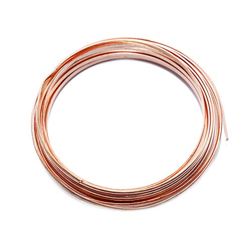 Solid Bare Copper Wire Half Round, Bright, Dead Soft & Half Hard 50 FT, Choose from 12, 14, 16, 18 Gauge